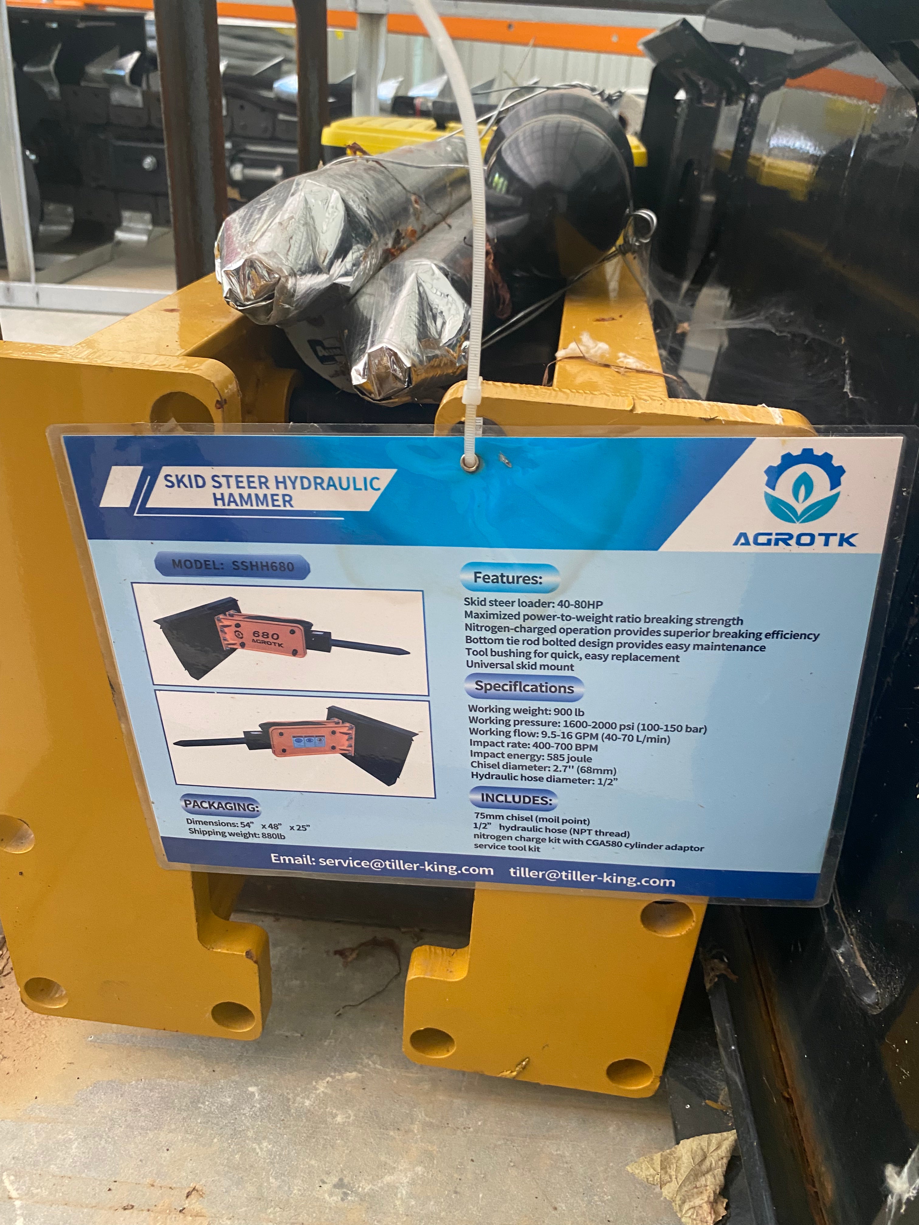 Agrotk Skid Steer Hydraulic Breaker Hammer