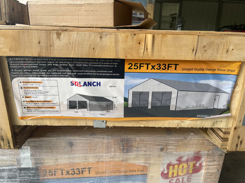 SDLANCH GS2533 25ft x 33ft Triple Garage Metal Barn