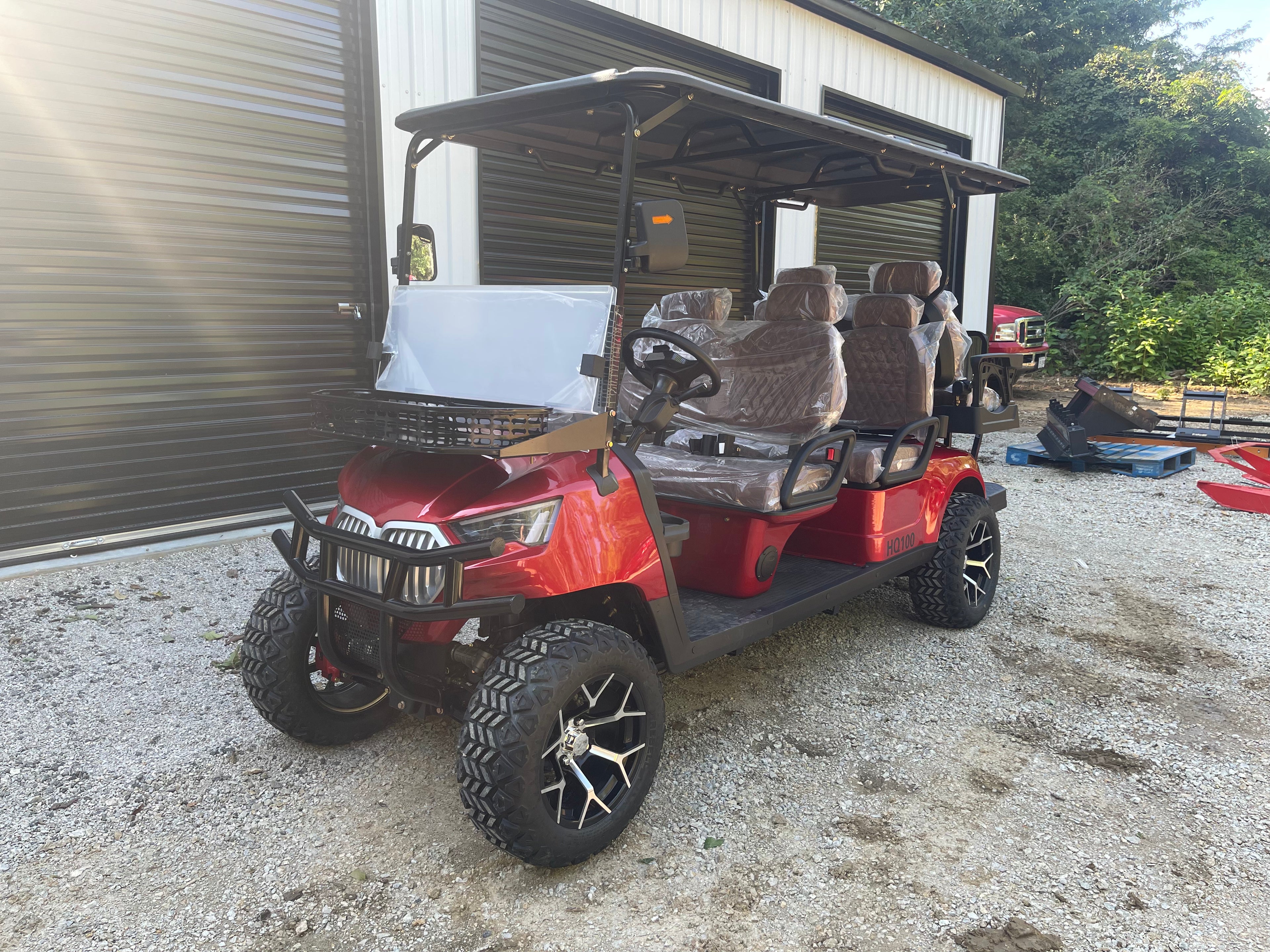 SDL 6 SEATER GOLF CART ELECTRIC HQ100 METALLIC RED