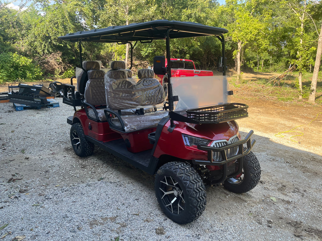 SDL 6 SEATER GOLF CART ELECTRIC HQ100 METALLIC RED