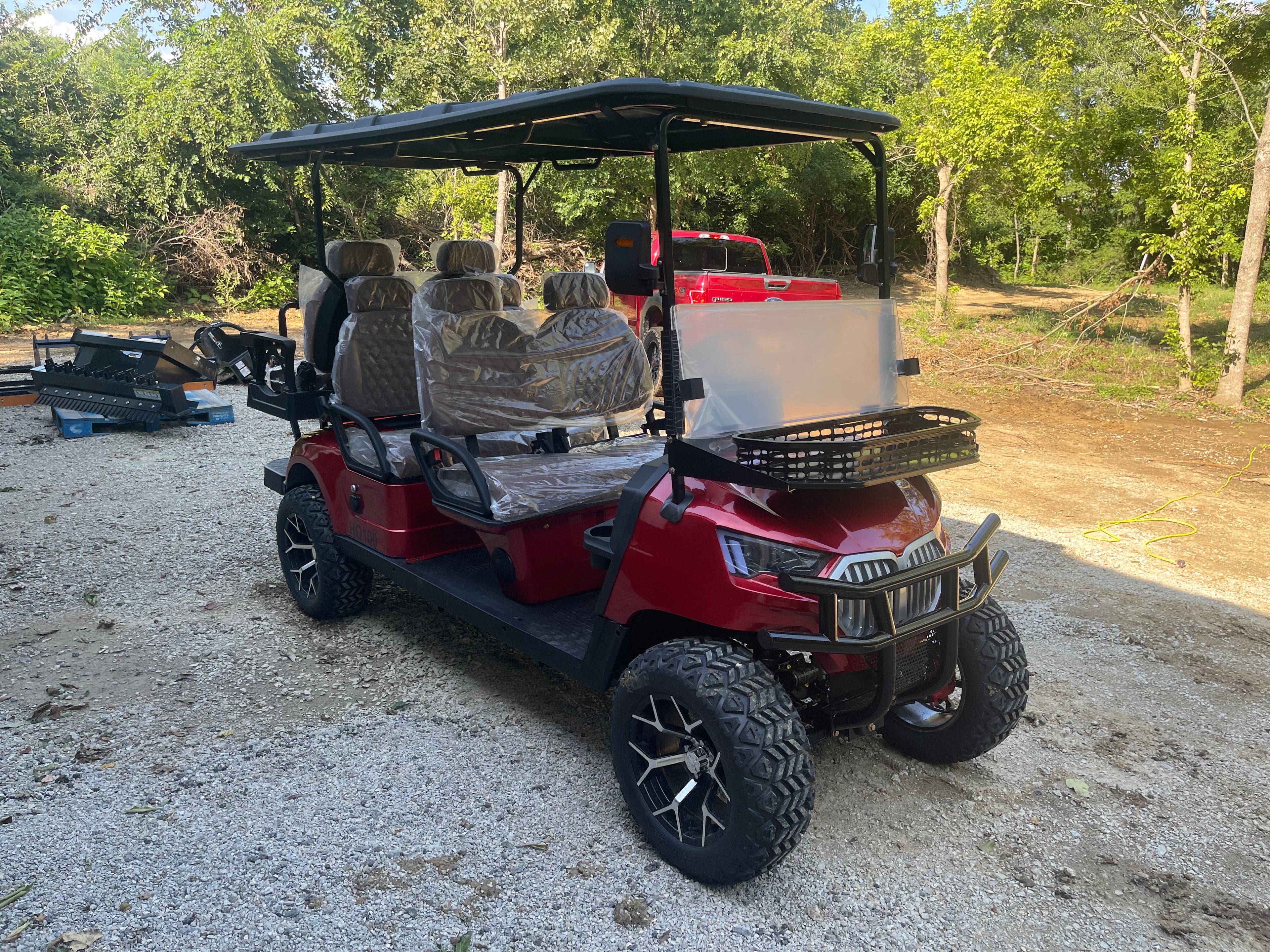 SDL 6 SEATER GOLF CART ELECTRIC HQ100 METALLIC RED